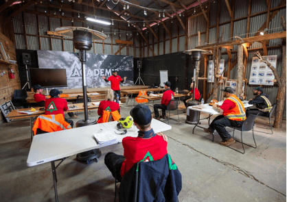 atlas tree care staff attend safety courses at their training facility, academy trained
